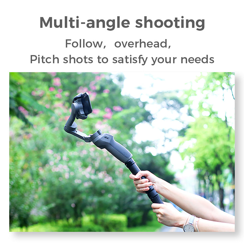 Uniqkart R041 Carbon Fiber Extension Monopod Pole Gimbal Rod DSLR Stabilizer Gimbal Handle Grip - 120mm/Short