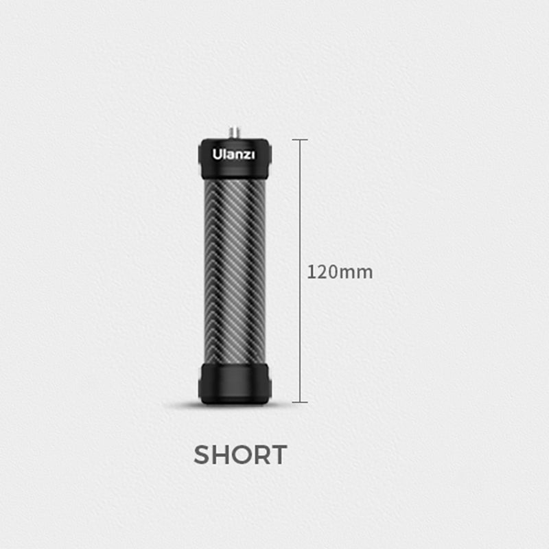Uniqkart R041 Carbon Fiber Extension Monopod Pole Gimbal Rod DSLR Stabilizer Gimbal Handle Grip - 120mm/Short