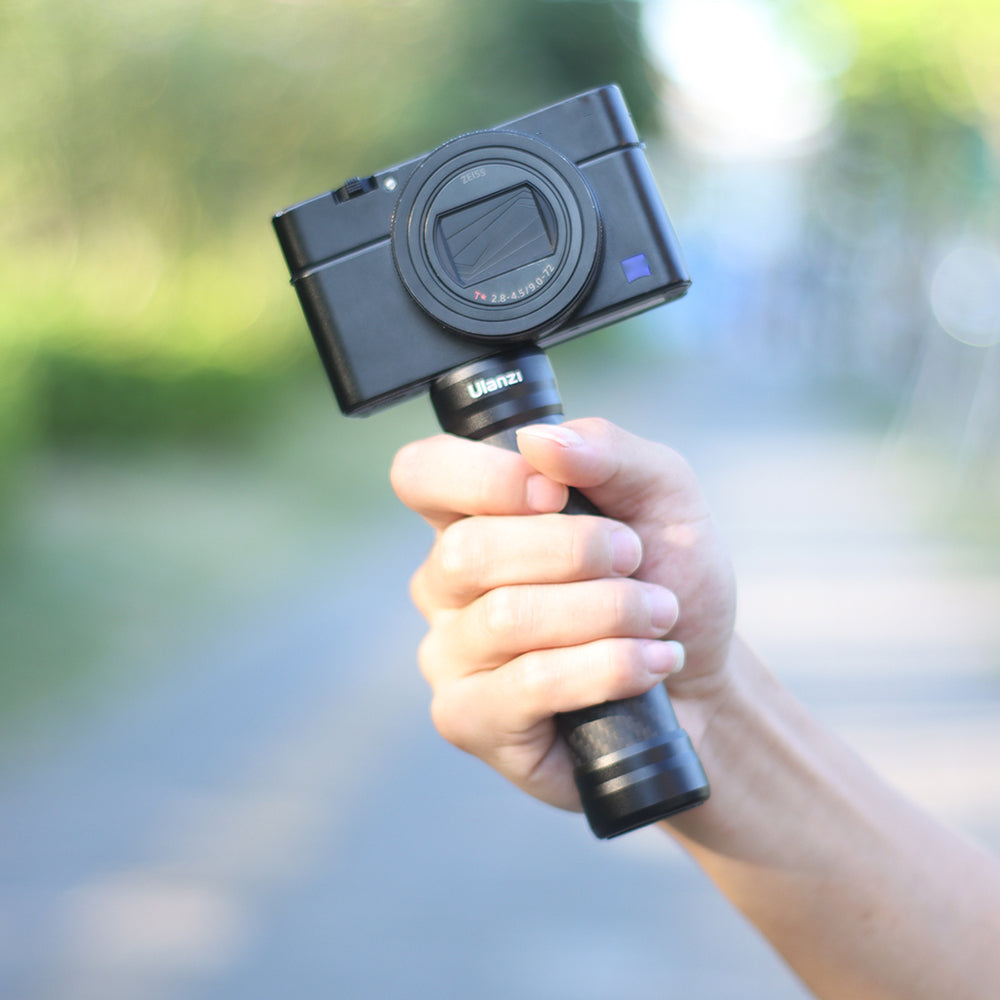 Uniqkart R041 Carbon Fiber Extension Monopod Pole Gimbal Rod DSLR Stabilizer Gimbal Handle Grip - 120mm/Short