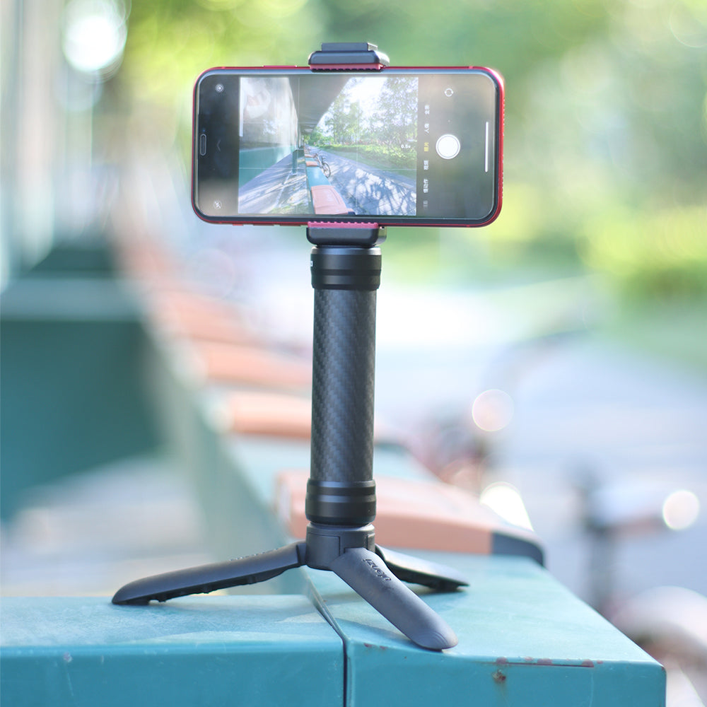 Uniqkart R041 Carbon Fiber Extension Monopod Pole Gimbal Rod DSLR Stabilizer Gimbal Handle Grip - 120mm/Short