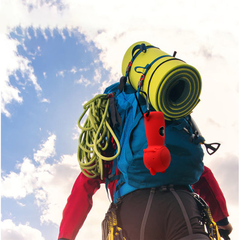 Full Body Drop-proof Soft Silicone Protective Cover Case for Samsung Gear 360 (2017) Panoramic 4K Sports Camera - Red