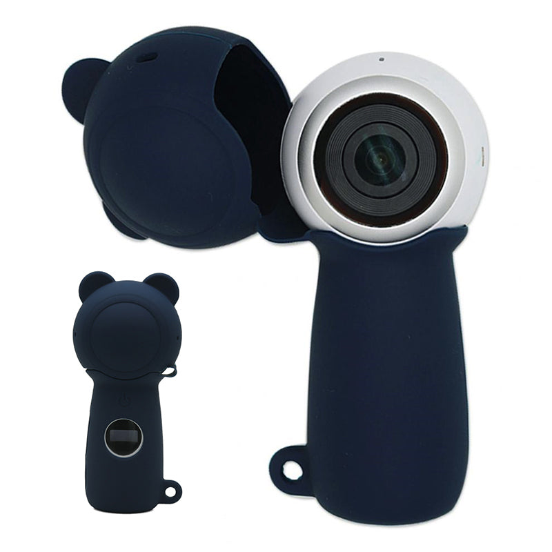Full Body Drop-proof Soft Silicone Protective Cover Case for Samsung Gear 360 (2017) Panoramic 4K Sports Camera - Midnight Blue