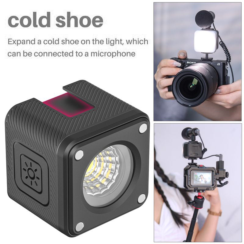 Uniqkart L2 Cutelite COB LED Video Light Portable Fill Photography Light Kit IP68 Waterproof Mini Cube Fill Light