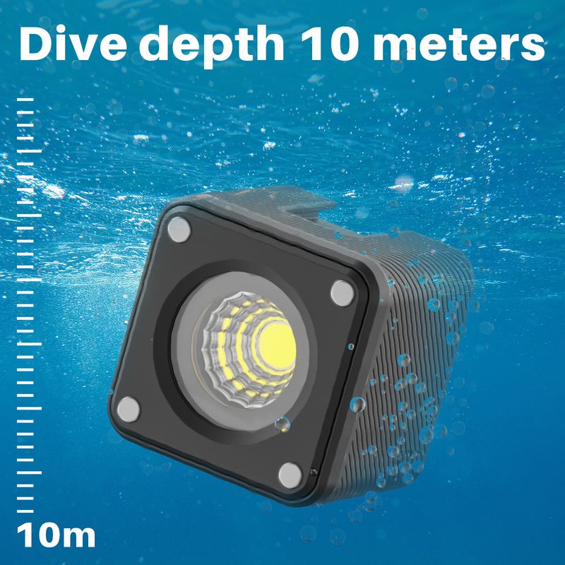 Uniqkart L2 Cutelite COB LED Video Light Portable Fill Photography Light Kit IP68 Waterproof Mini Cube Fill Light