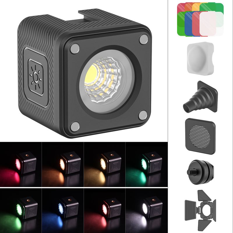 Uniqkart L2 Cutelite COB LED Video Light Portable Fill Photography Light Kit IP68 Waterproof Mini Cube Fill Light