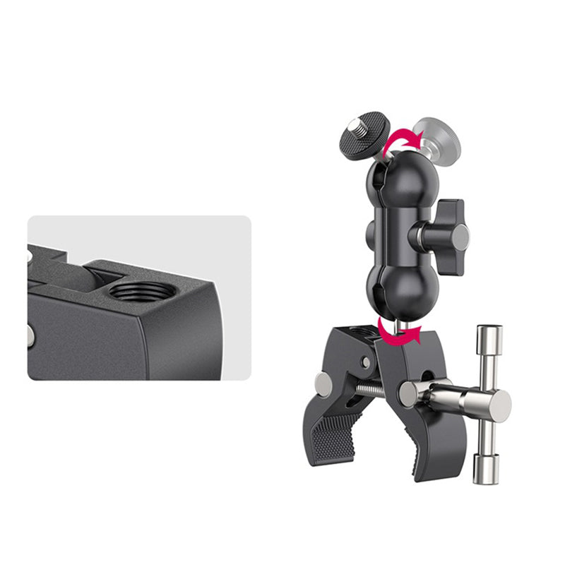 UURIG R093 Adjustable Monitor Mount Universal Camera Clamp Mount 1/4" Screw Adapter
