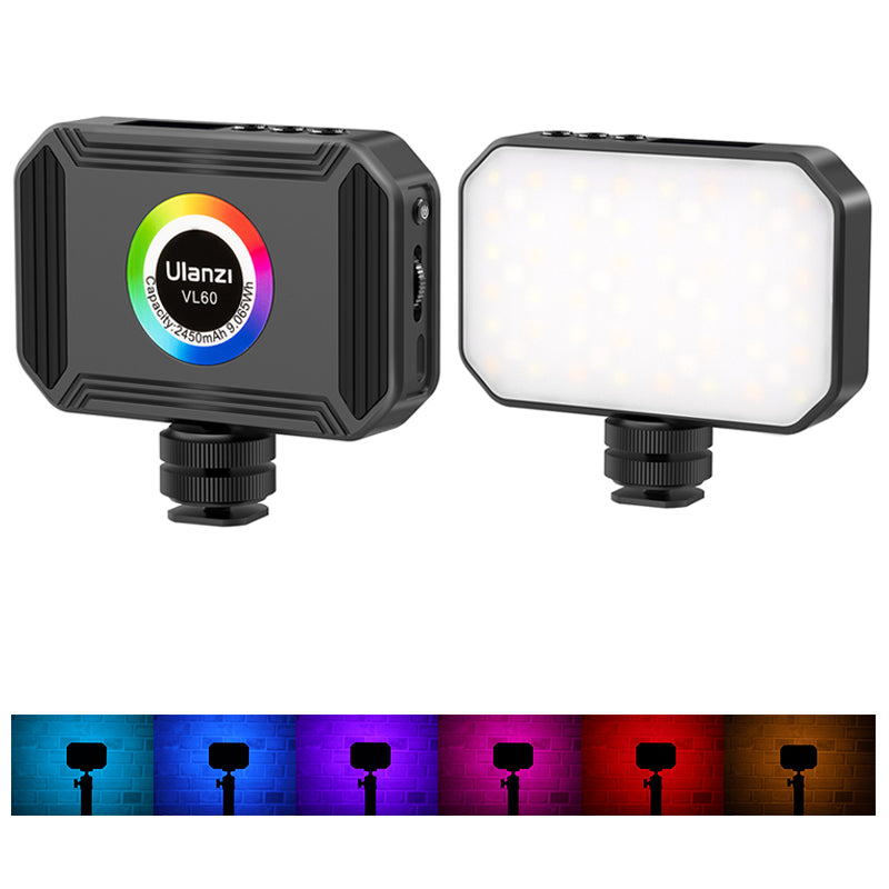 Uniqkart VL60 Mini Pocket RGB Video Light Portable Magnetic LED Camera Fill Light for Photography Shooting