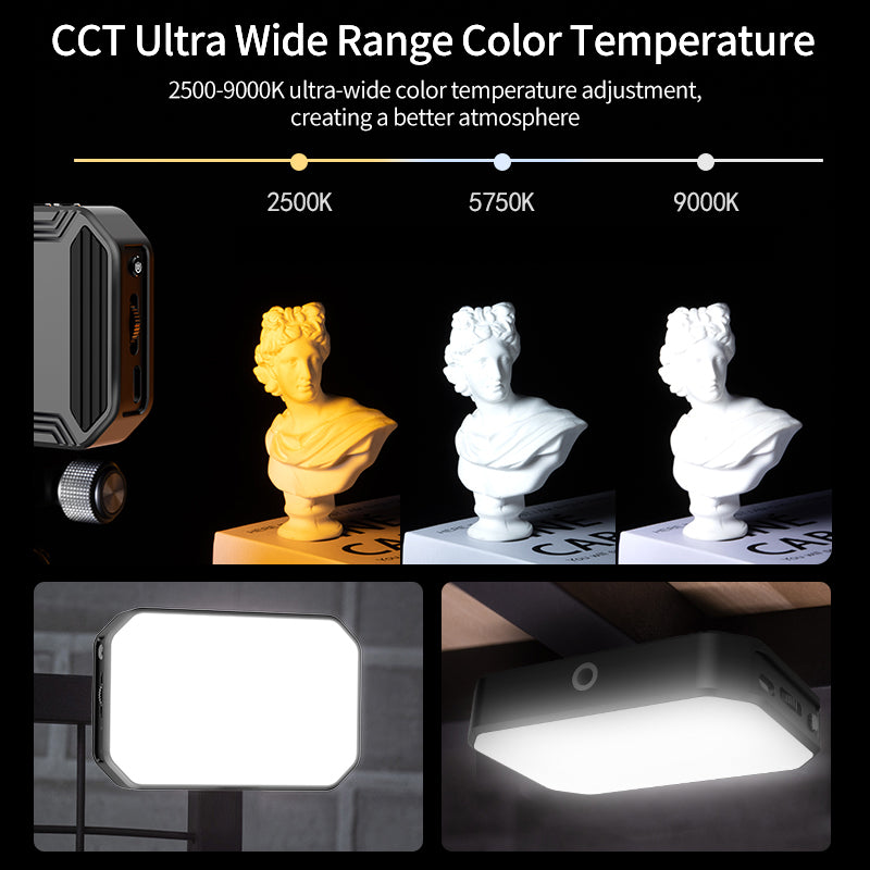 Uniqkart VL60 Mini Pocket RGB Video Light Portable Magnetic LED Camera Fill Light for Photography Shooting