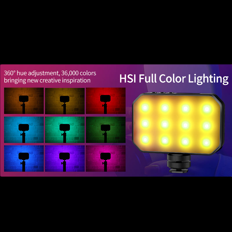 Uniqkart VL60 Mini Pocket RGB Video Light Portable Magnetic LED Camera Fill Light for Photography Shooting