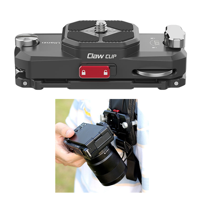 Uniqkart Claw Clip Strap Quick Release Plate Tripod Camera Mount Adapter Quick Setup Kit for Canon/Sony/Nikon Cameras