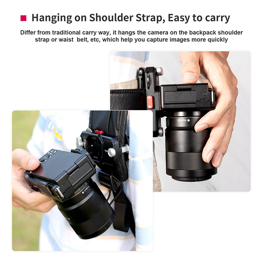 Uniqkart Claw Clip Strap Quick Release Plate Tripod Camera Mount Adapter Quick Setup Kit for Canon/Sony/Nikon Cameras