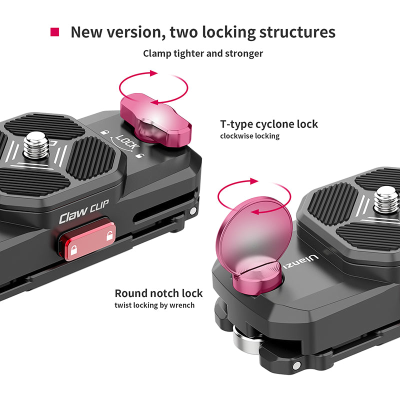 Uniqkart Claw Clip Strap Quick Release Plate Tripod Camera Mount Adapter Quick Setup Kit for Canon/Sony/Nikon Cameras
