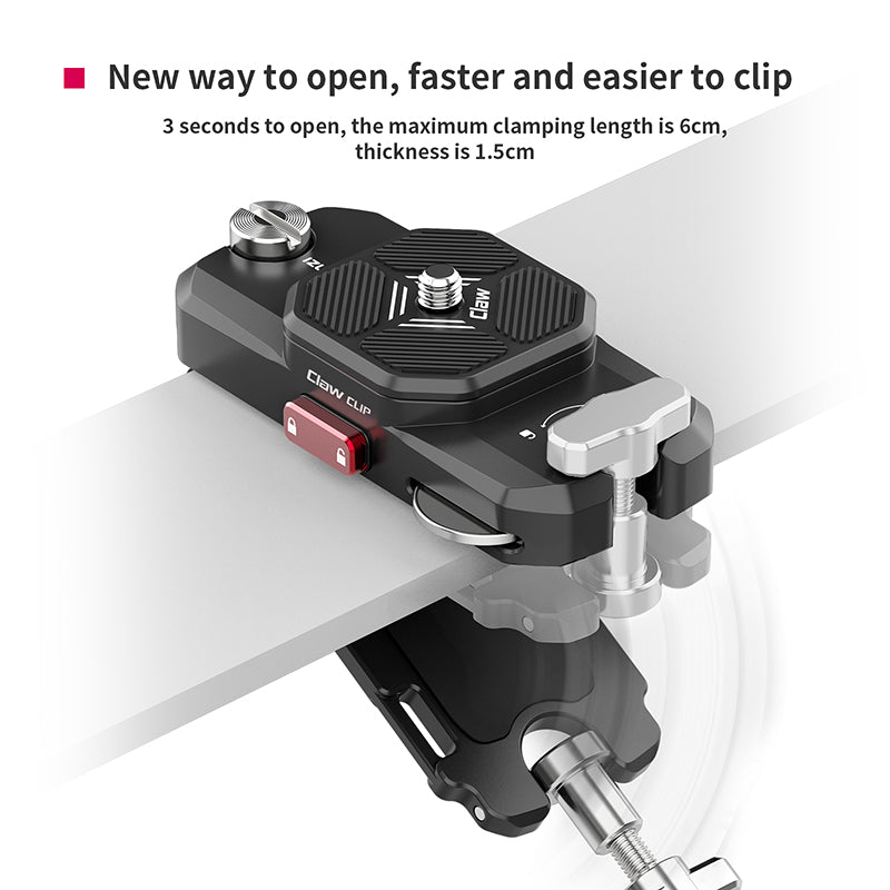 Uniqkart Claw Clip Strap Quick Release Plate Tripod Camera Mount Adapter Quick Setup Kit for Canon/Sony/Nikon Cameras