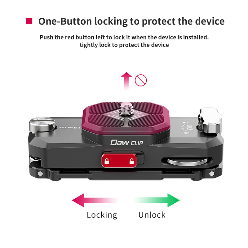 Uniqkart Claw Clip Strap Quick Release Plate Tripod Camera Mount Adapter Quick Setup Kit for Canon/Sony/Nikon Cameras