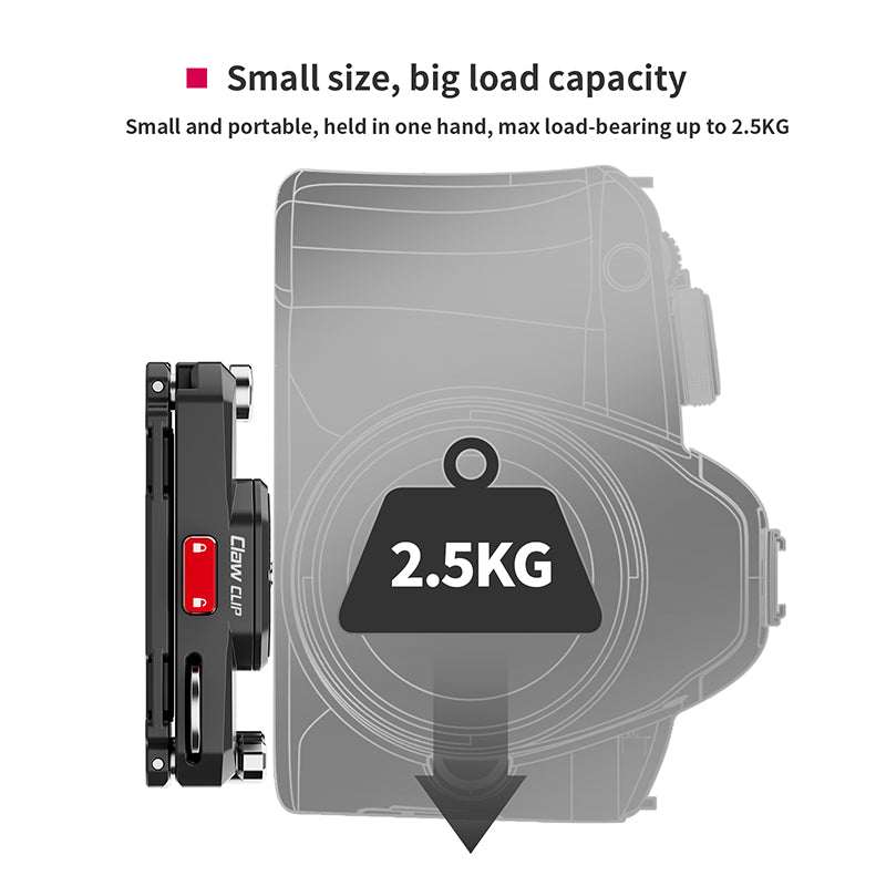 Uniqkart Claw Clip Strap Quick Release Plate Tripod Camera Mount Adapter Quick Setup Kit for Canon/Sony/Nikon Cameras