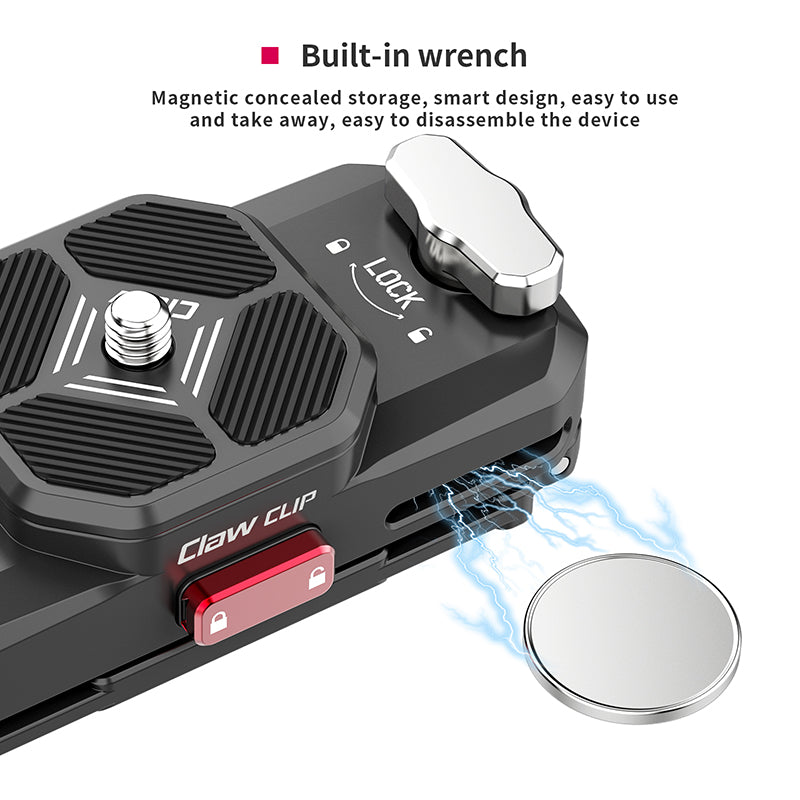 Uniqkart Claw Clip Strap Quick Release Plate Tripod Camera Mount Adapter Quick Setup Kit for Canon/Sony/Nikon Cameras