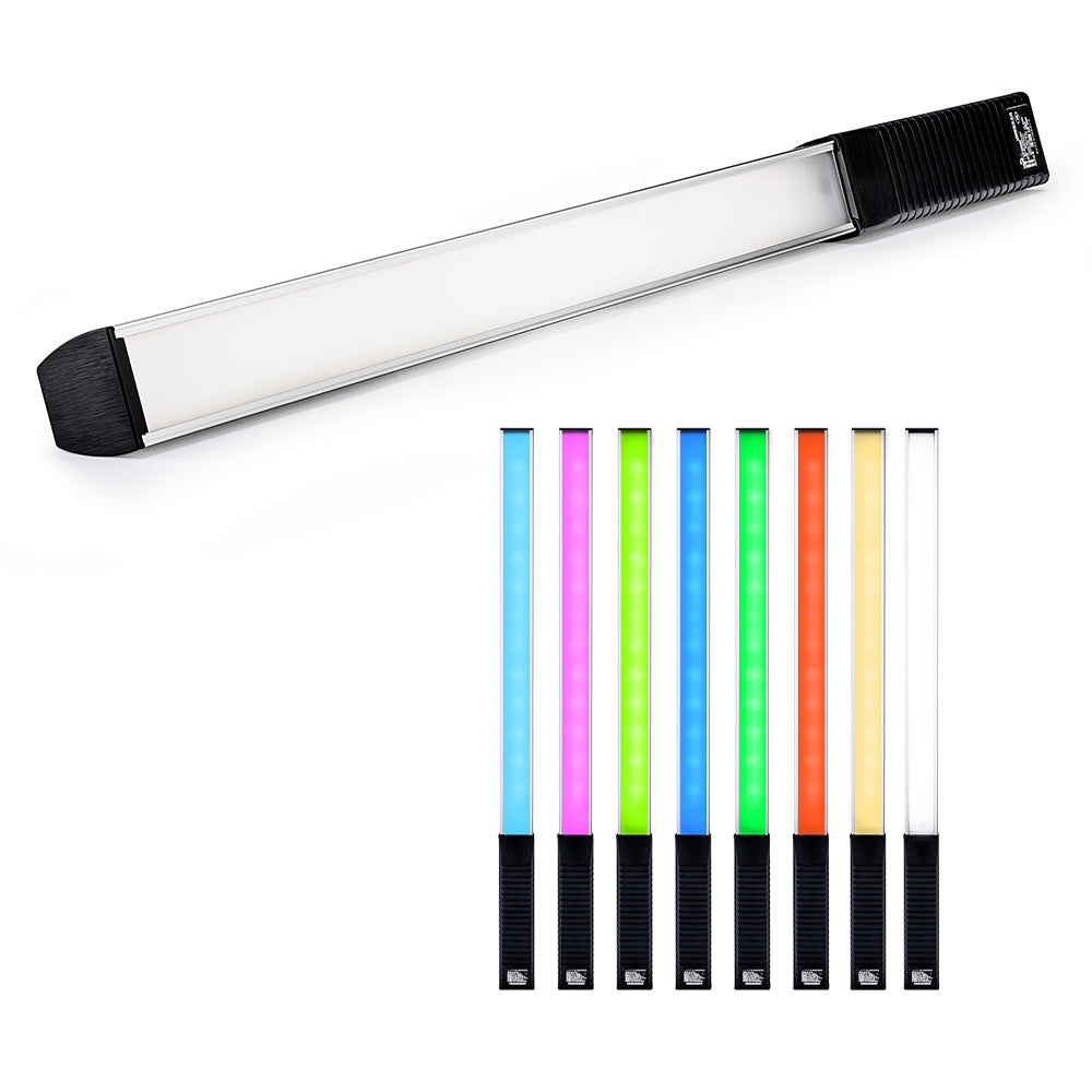 LUXCEO Q508A 8-color Photography RGB Fill Light Adjustable Color Temperature Handheld Video Light - Black/White
