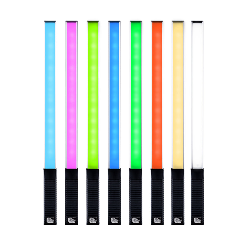 LUXCEO Q508A 8-color Photography RGB Fill Light Adjustable Color Temperature Handheld Video Light - Black/White