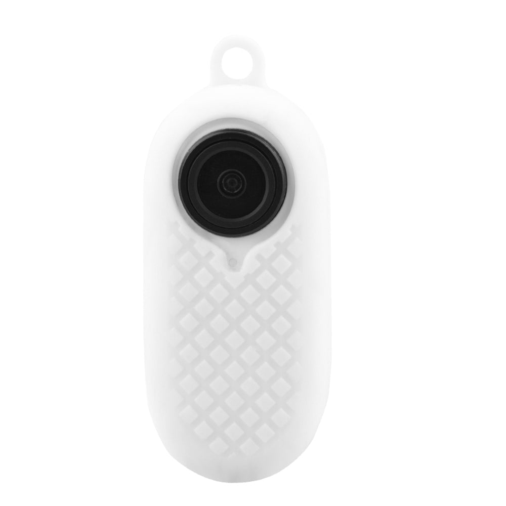 EWB8894 Thumb Anti-shake Camera Silicone Case Protector Digital Camera Protective Cover with Lanyard for Insta360 go2 - White