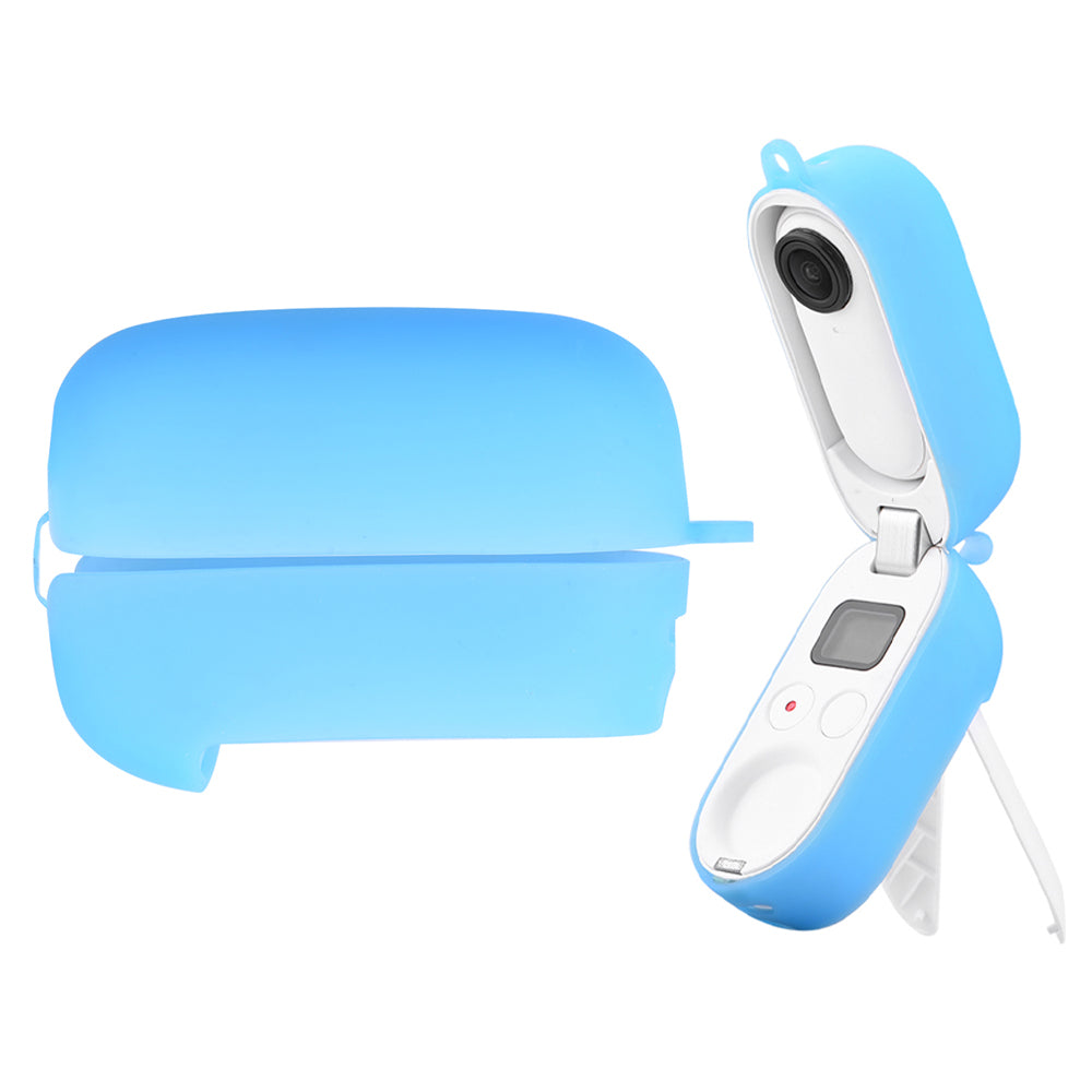 EWB8895 Thumb Anti-shake Digital Camera Charging Case Protector Silicone Protective Cover for Insta360 go2 Camera - Blue