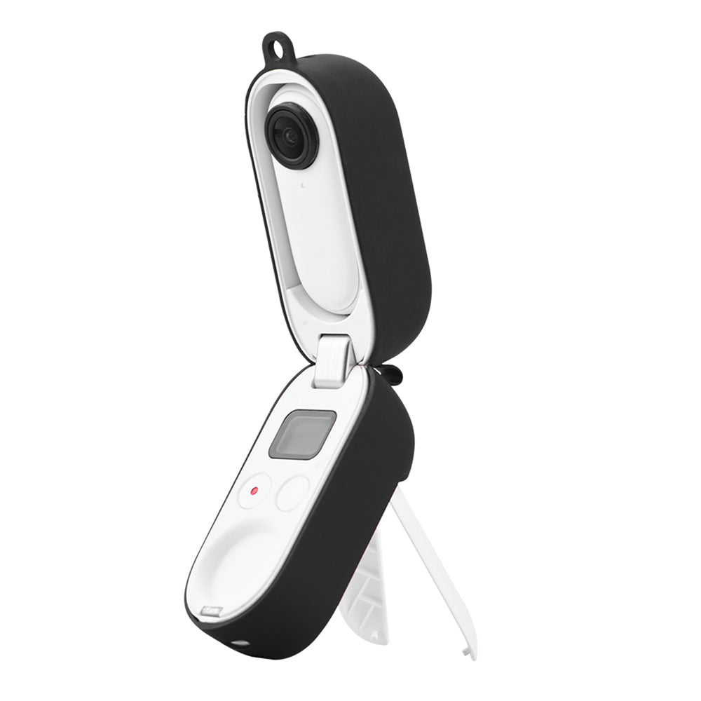 EWB8895 Thumb Anti-shake Digital Camera Charging Case Protector Silicone Protective Cover for Insta360 go2 Camera - Black