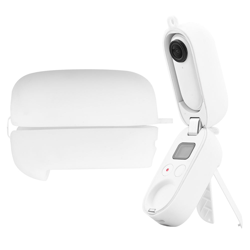 EWB8895 Thumb Anti-shake Digital Camera Charging Case Protector Silicone Protective Cover for Insta360 go2 Camera - White