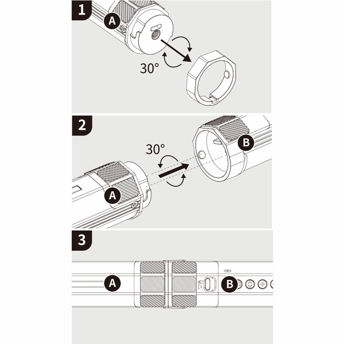 Uniqkart VL110 RGB Portable Magnetic Light Bar Adjustable Selfie Fill Light with 1/4 Screw for Photography