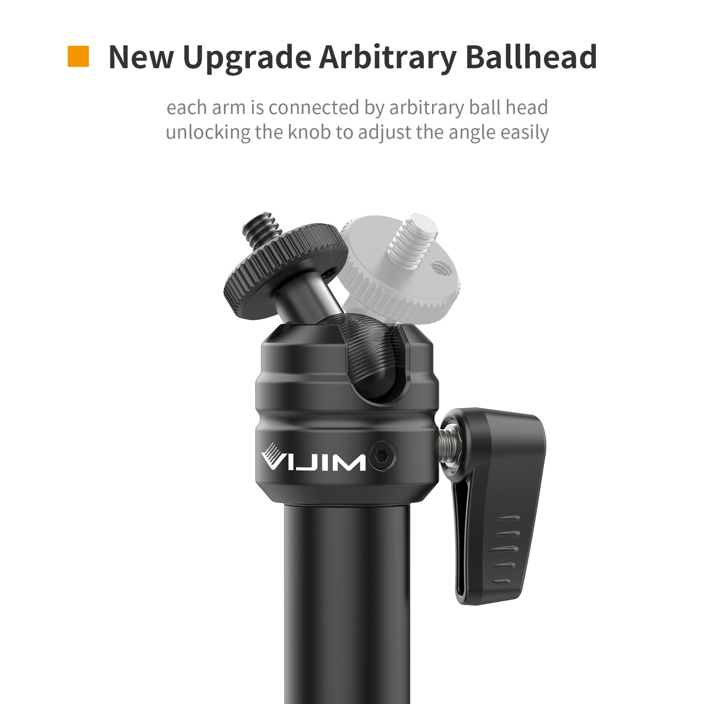 Uniqkart VIJIM LS08 3-Stage Rotatable Desktop Phone Stand Live Broadcast Boom Arm Suspension Scissor Mic Holder for Smartphones/Camera/Lighting