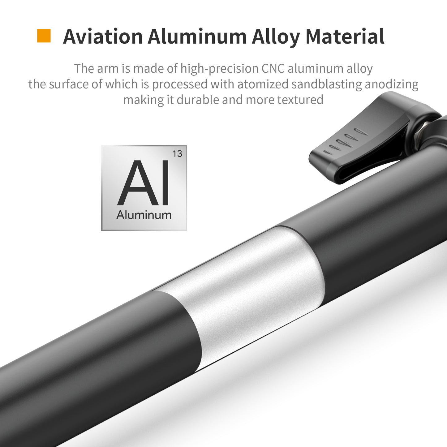 Uniqkart VIJIM LS08 3-Stage Rotatable Desktop Phone Stand Live Broadcast Boom Arm Suspension Scissor Mic Holder for Smartphones/Camera/Lighting