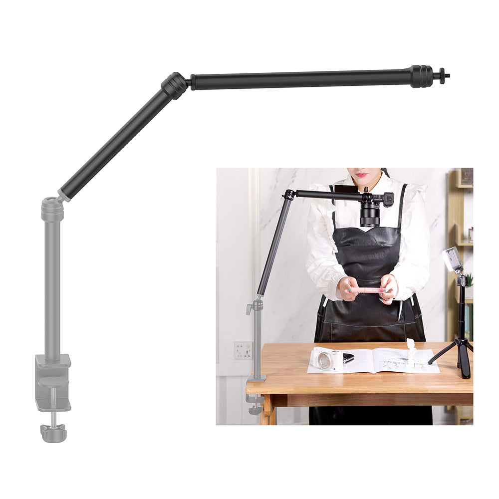 Uniqkart VIJIM LS06 Adjustable Live Broadcast Boom Arm Suspension Scissor Mic Stand Desk Mount Rotatable Microphone Arm for Live-stream Lighting