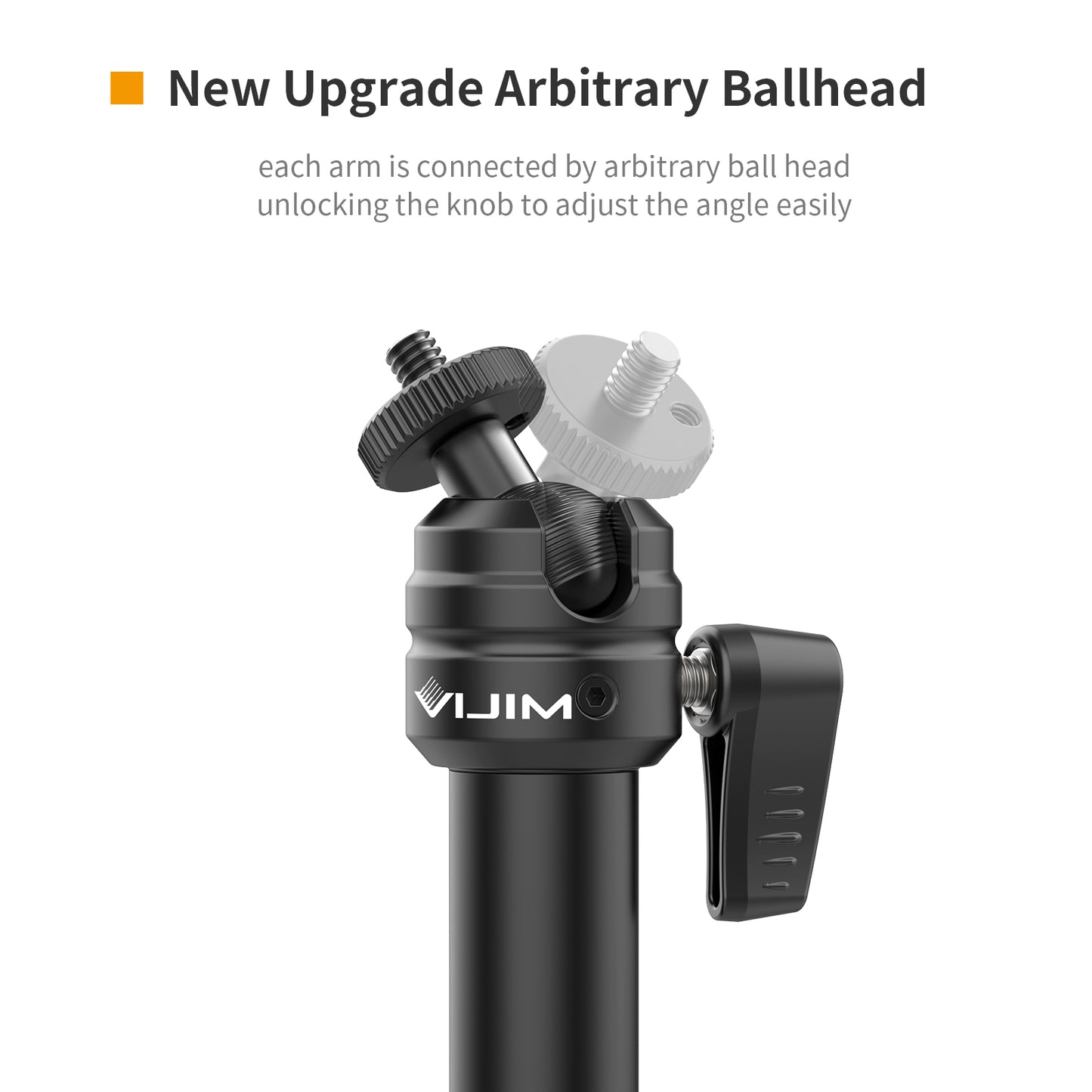 Uniqkart VIJIM LS04 Pipe Clamp Bracket Multi-Section Extension Flexible Arm Shooting Equipment Photography Accessories for Live-stream Lighting