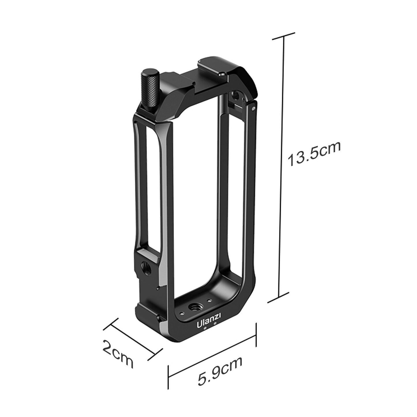 Uniqkart Aluminum Alloy Frame Cage Protective Cover Camera Accessories with Cold Shoe 1/4 Thread for Insta360 ONE X2