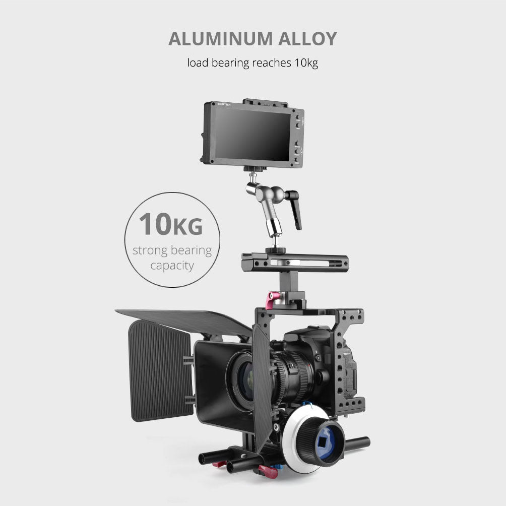 Yelangu LWSY-L7 7-inch Metal Extension Arm Mount Camera Rotating Bracket with 1/4 Adapter for DV Monitor LCD Screen