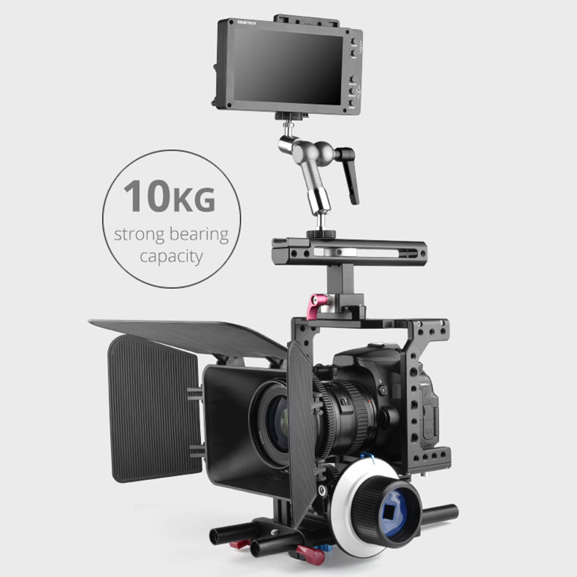 Yelangu LWSY-L11 11-inch Quick Lock Camera Rotating Metal Bracket Extension Arm Mount with 1/4 Adapter for DV Monitor LCD Screen