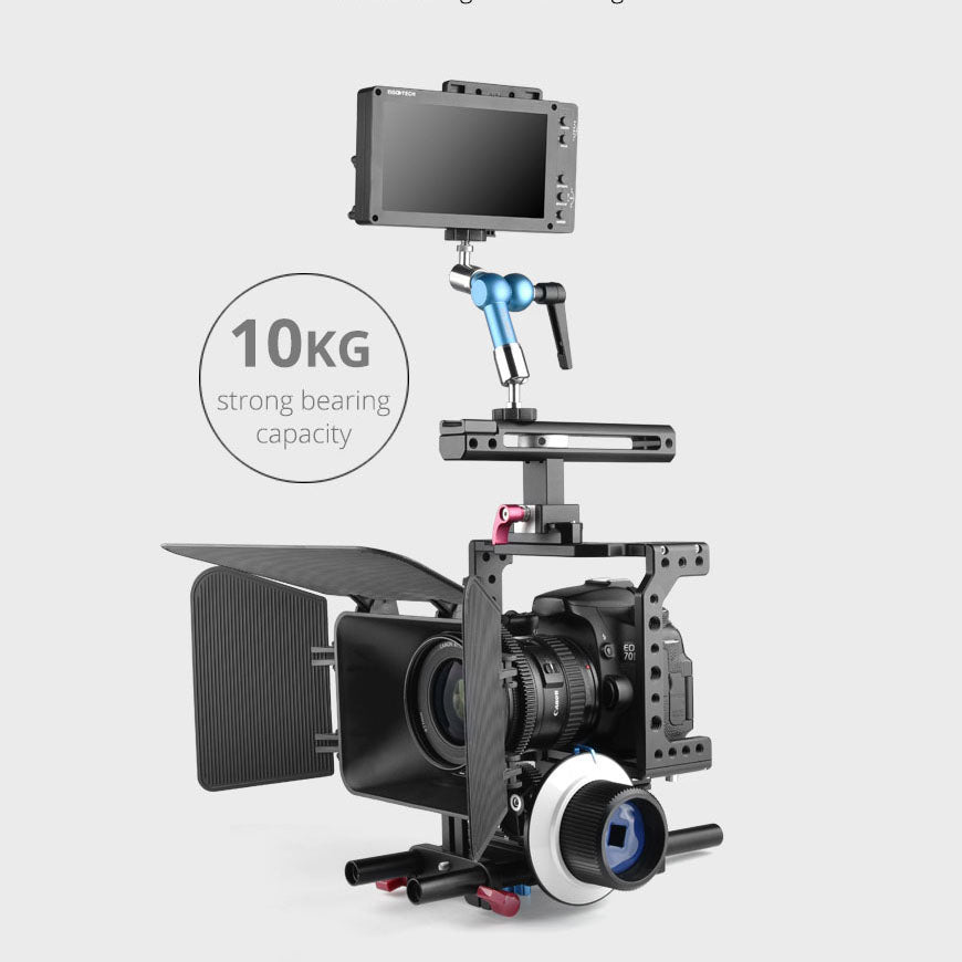 Yelangu A75 7-inch Metal Arm Mount Camera Adjustable Extension Rack DV Monitor LCD Screen Rotating Stand for Live-stream Photography