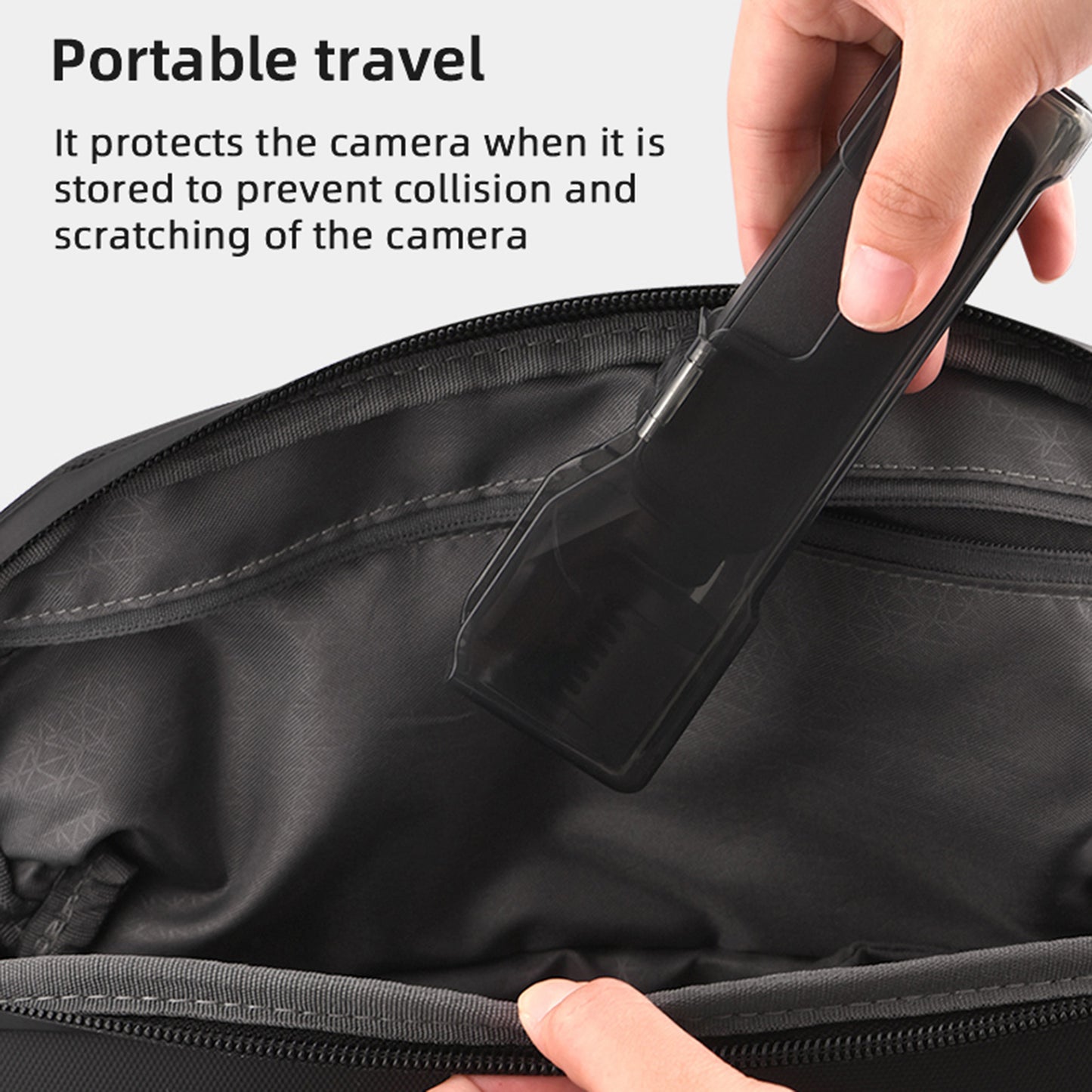EWB8438+FL7395 Storage Box Carrying Case with Lanyard for DJI Osmo Pocket 2 Gimbal Camera