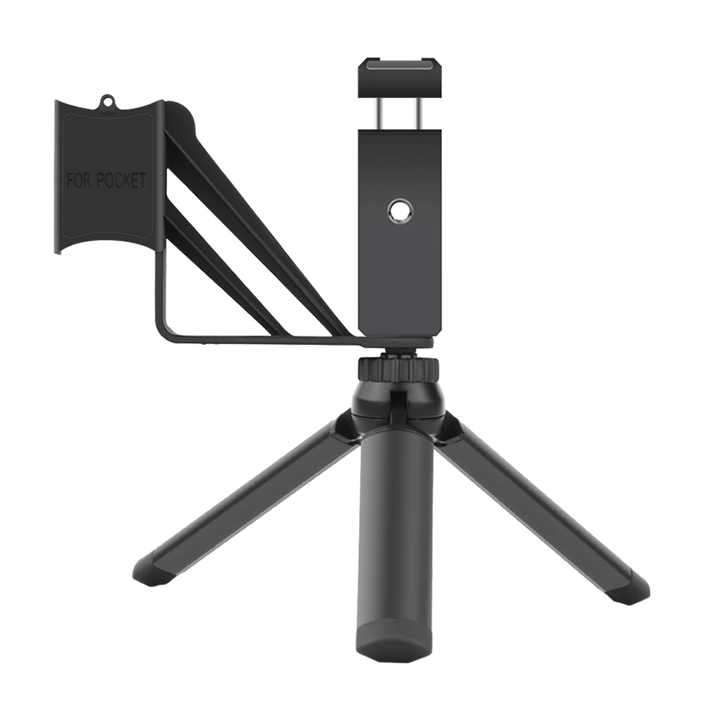 ZZCP5001 ZZCP5002 Handheld Phone Holder Bracket Tripod Mount with Cold Shoe 1/4 inch Screw for DJI Osmo Pocket 2 - Black