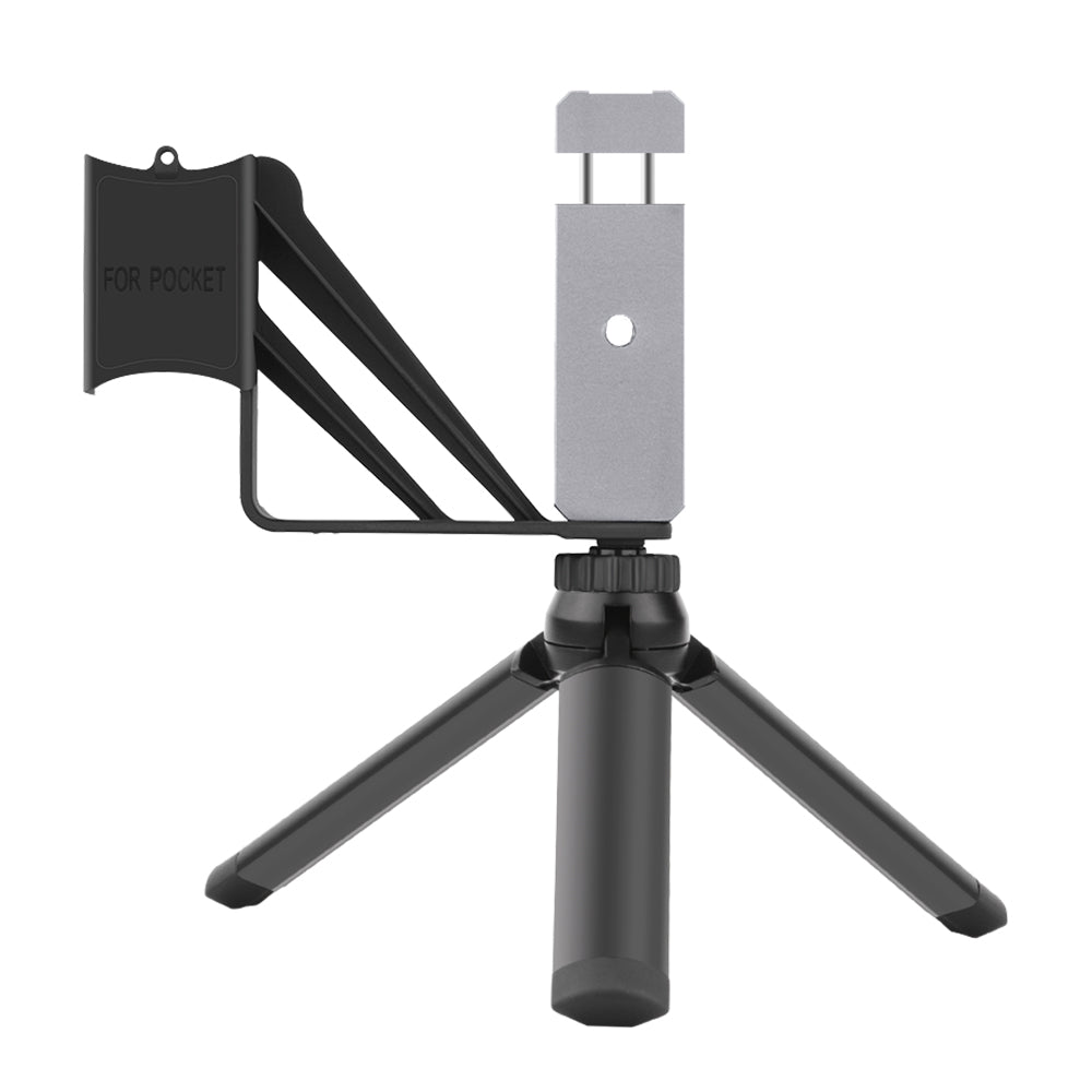 ZZCP5001 ZZCP5002 Handheld Phone Holder Bracket Tripod Mount with Cold Shoe 1/4 inch Screw for DJI Osmo Pocket 2 - Silver