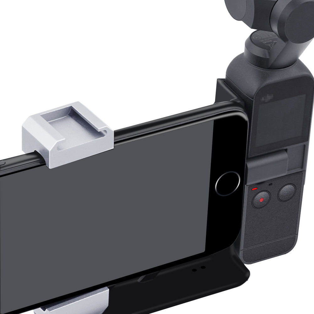 ZZCP5003 ZZCP5004 Handheld Phone Holder Gimbal Stand Tripod Mount with 1/4 Screw for DJI OSMO Pocket 2 - Silver