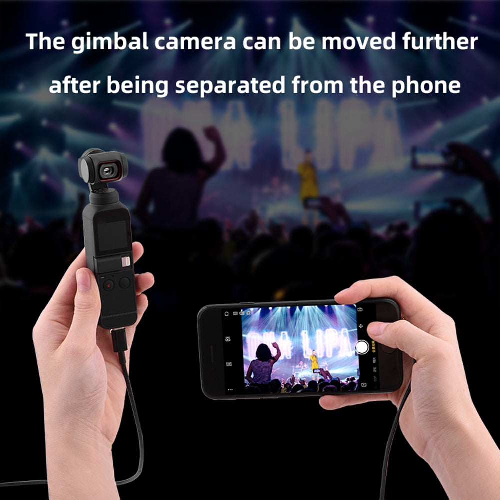 100cm Data Line Camera Direct Connection to Mobile Phone Conversion Wire Type-C to Type-C/Micro USB Cable for DJI Osmo Pocket 2 - Type-C to Micro USB