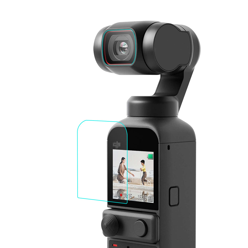 EWB8251_1 Camera Lens Protective Film 1 Set Tempered Glass Screen Protector Camera Accessories for DJI OSMO Pocket 2