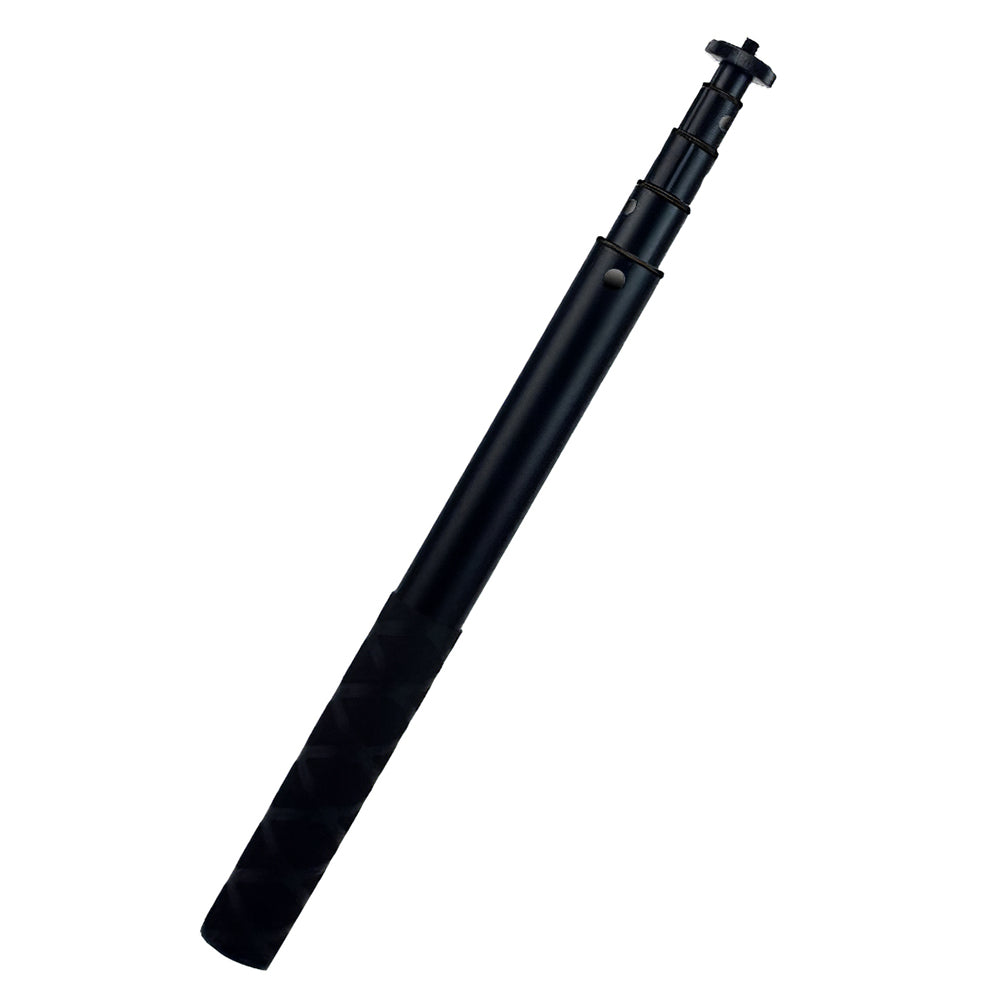 1.1m Aluminum Alloy Extension Rod Retractable Selfie Stick Handle with 1/4 inch Screw for Insta 360 One X - Black