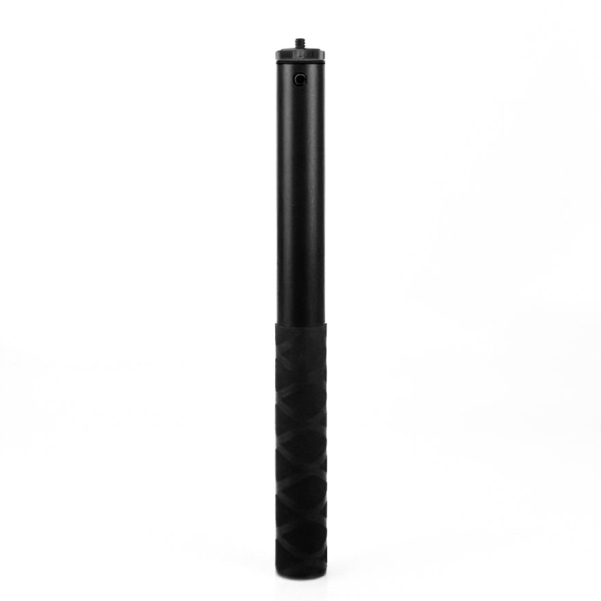 1.1m Aluminum Alloy Extension Rod Retractable Selfie Stick Handle with 1/4 inch Screw for Insta 360 One X - Black