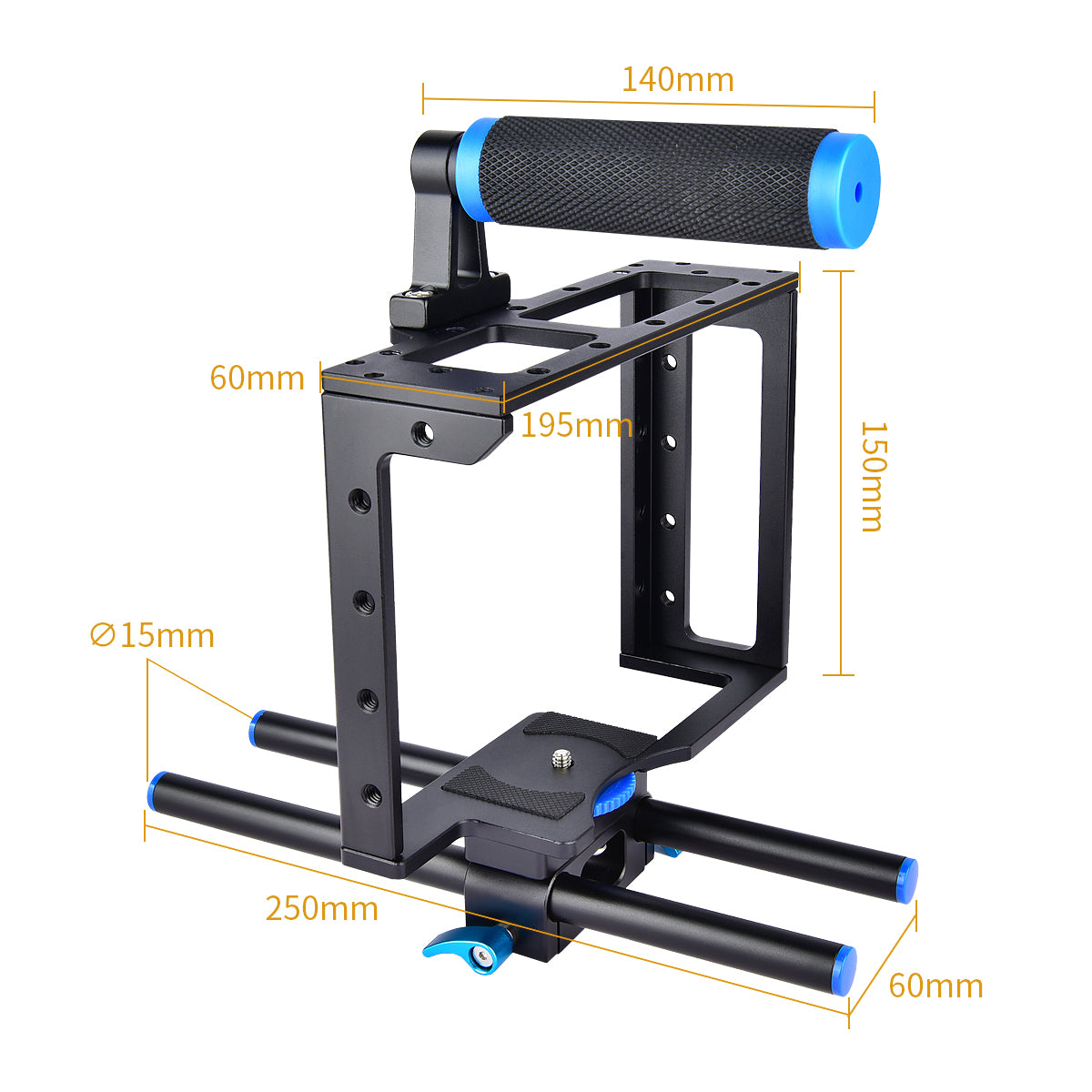 Yelangu C1 Video Camera Stabilizer DSLR Camera Cage Movie Video Film Making System Case Holder Rack for Canon/Sony/Panasonic and Other Cameras