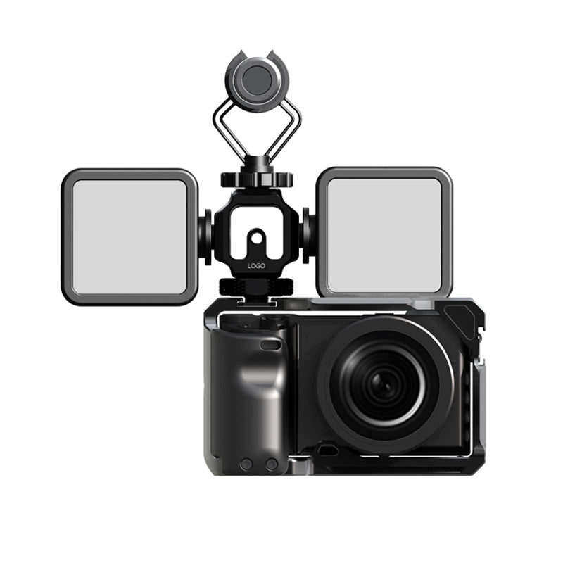 SLR Camera Three-Head Cold Shoe Base Connector Microphone Fill Light Expansion Aluminum Alloy Adapter