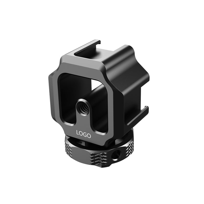 SLR Camera Three-Head Cold Shoe Base Connector Microphone Fill Light Expansion Aluminum Alloy Adapter