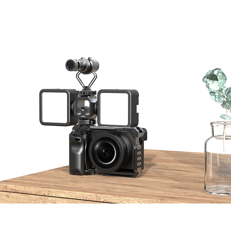 SLR Camera Three-Head Cold Shoe Base Connector Microphone Fill Light Expansion Aluminum Alloy Adapter