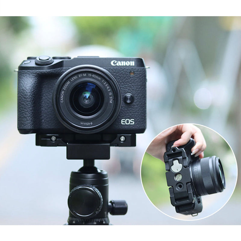 2-in-1 Quick Release Plate Foldable Phone Clip Holder with Cold Shoe Arca Swiss Mount Design