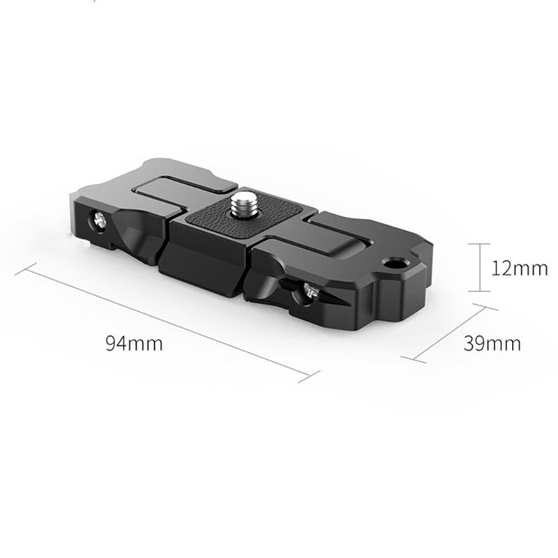 2-in-1 Quick Release Plate Foldable Phone Clip Holder with Cold Shoe Arca Swiss Mount Design