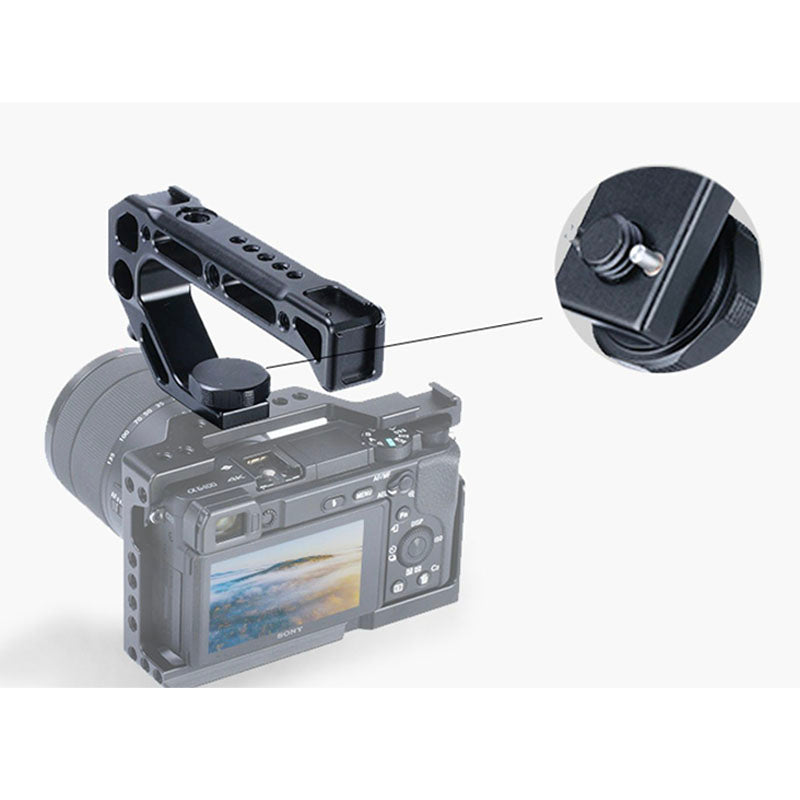 UURIG Universal DSLR Camera Top Handle Cold Shoe Adapter Mount for LED Light Microphone